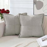 Artscope Poszewki 40x40 Patchwork 2 szt Welur Cappuccino Dekoracyjne
