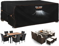 ENZENO POKROWIEC NA MEBLE OGRODOWE CZARNY 180 X 120 X 74 CM OXFORD 420D
