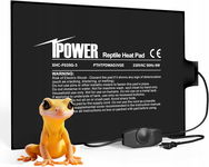 iPOWER Mata Grzewcza 8W 15x20cm dla Gadów Płazów z Termostatem