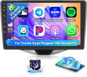 Hikity Radio Android 13 Toyota Aygo Citroen C1 9" CarPlay Android Auto