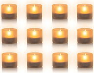 Nuptio 12 x Szklany świecznik tealight matowy 4,3 cm | dekoracja ślub