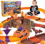 TOR WYŚCIGOWY ŚWIECĄCY ZABAWKA DLA DZIECKA HALLOWEEN SAMOCHÓD DYNIOWY