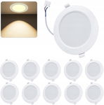 Oczko sufitowe LED podtynkowe 4000K naturalna biel 6W IP44 25,5mm 10szt