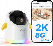 COCOCAM Baby Monitor 2K, Wi-Fi, detekcja płaczu, Alexa, RGB