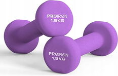 Hantle powlekane/gumowane stałe Proiron 2x 1,5 kg