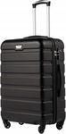 Walizka Podróżna COOLIFE 93L, Hard Shell, 4 Kółka Spinner czarna