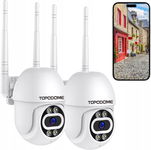 Topodome 1080P WiFi PTZ Kamera Zewnętrzna 2 Zestawy Intel. Noktowizor