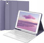 JADEMALL Klawiatura AZERTY iPad 9,7" (6/5 Gen, Air 2/1) Touchpad Fiolet