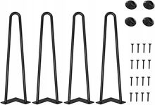Nogi Hairpin WINSOON 40cm 4szt Czarne Stal Węglowa Max 450lbs