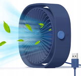 Simpeak Miniwentylator Biurkowy USB Cichy 3 Prędkości Regulacja Niebieski
