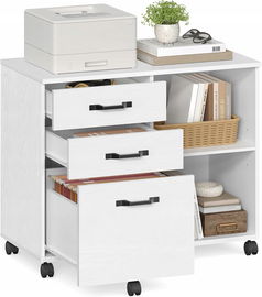 SZAFKA KONTENER NA DOKUMENTY MOBILNY NA KÓŁKACH ELEGANCKI BIUROWY MOCNY