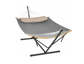 Hamak z drążkiem Songmics szary 200 kg 335 x 140