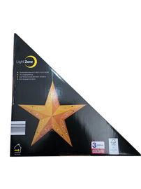 Świecąca gwiazda 3D 60 cm WYSOKA ozdoba świąteczna żółta