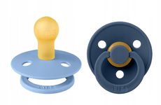 BIBS COLOUR X2 SKY BLUE & STEEL BLUE S Smoczek uspokajający kauczuk