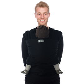 chusta do noszenia Babylonia Carrier TRICOT-SLEN ORGANIC czarna elastyczna