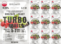 Drożdże Turbo Fruit 5–7 dni – ekspresowe drożdże do owocowych trunków 10szt.