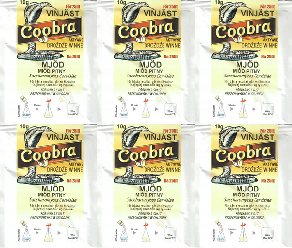 Drożdże Aktywne Coobra Miodowe 10g 6szt.