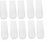 10x SZKLANKA PLASTIKOWA WIELOKROTNEGO UŻYTKU 250ML PRZEZROCZYSTA STYLOWA