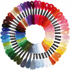 100x KOLOROWA NIĆ DO HAFTOWANIA DO SZYDEŁKOWANIA