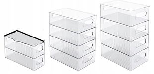 10X ORGANIZER DO LODÓWKI ZESTAW 12 SZTUK 4 ŚREDNIE 4 ŚREDNIE 2 MAŁE