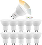 10X ŻARÓWKA LED GU10 8 W 3 POZIOMY REGULOWANEJ TEMPERATURY BEZ PILOTA
