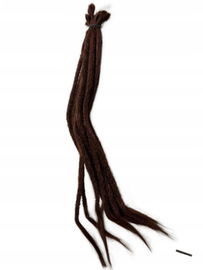 10x BRĄZOWE PASMA SZCZTUCZNYCH SYNTETYCZNYCH DREDÓW 50 cm