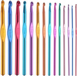 14X SZYDEŁKA DRUTY DO ROBIENIA NA DRUTACH SZYDEŁKOWANIA WIELOKOLOROWE