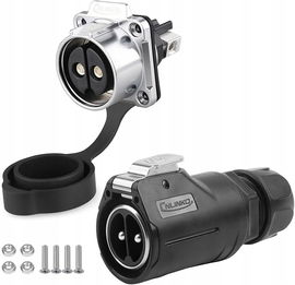 2-BIEGUNOWE WODOSZCZELNE OKRĄGŁE ZŁĄCZE WTYKOWE IP68 SZYBKOZŁĄCZE LP-28