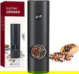 2x ELEKTRYCZNY MŁYNEK DO PIEPRZU ZASILANY BATERIAMI CZARNY CIRCLE JOY