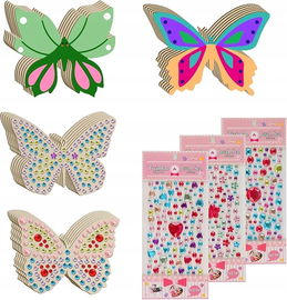 24x DREWNIANE MOTYLE DO DEKORACJI PRACY RĘCZNEJ DLA DZIECI DOROSŁYCH