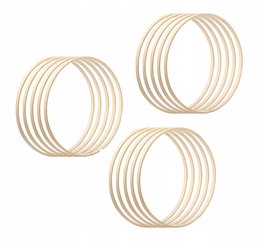 12X BAMBUSOWE KÓŁKA DO DEKORACJI DO ROBÓTEK RĘCZNYCH WIANKÓW Z KWIATÓW 15cm