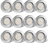 12X REFLEKTOR LED DO ZABUDOWY 230 V PŁASKI ŚCIEMNIANY 6 W IP44 DO ZABUDOWY