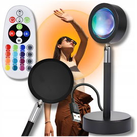 Lampa Zachód Słońca Lampka Sunset Lamp Projektor Wschód - Imitująca Słońce