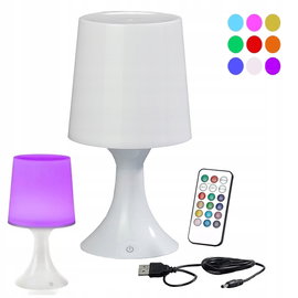 Lampka Nocna LED RGB 26cm z Pilotem Timerem Stylowa Dekoracja Do Wnętrza