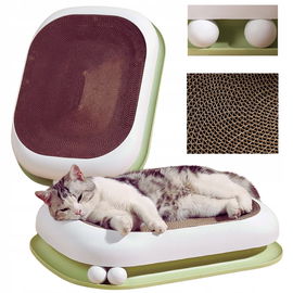 Drapak Dla Kota Legowisko Kartonowe Z Drapakiem I Zabawką 3w1 Dla Kota 55cm