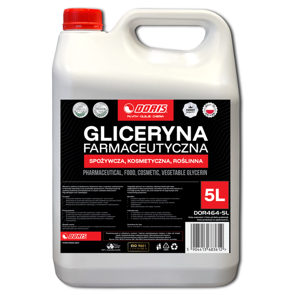 DORIS Gliceryna spożywcza kosmetyczna farmaceutyczna 99% 5L 