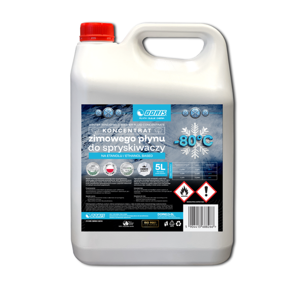 DORIS Koncentrat zimowego płynu do spryskiwaczy -80°C etanol 5L 