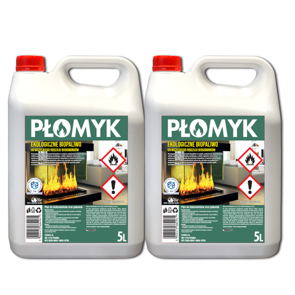DORIS Płomyk Biopaliwo do kominków 10L Zestaw 2szt x 5L