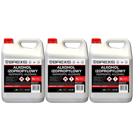 BREXIS Alkohol izopropylowy IPA techniczna 15L Zestaw 3szt x 5L