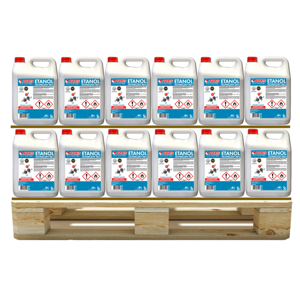 DORIS Etanol techniczny 96% 410L Zestaw 82szt x 5L 