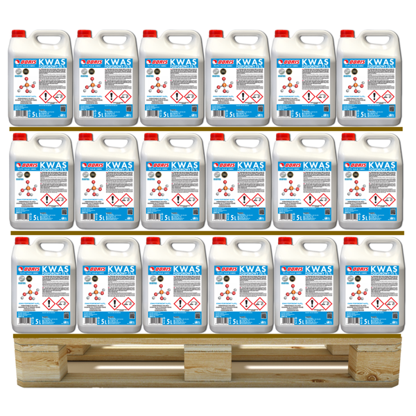 DORIS Kwas fosforowy 75% 615L Zestaw 123szt x 5L 