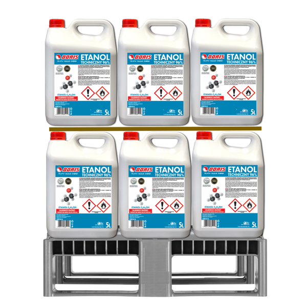 DORIS Etanol techniczny 96% 200L Zestaw 40szt x 5L 