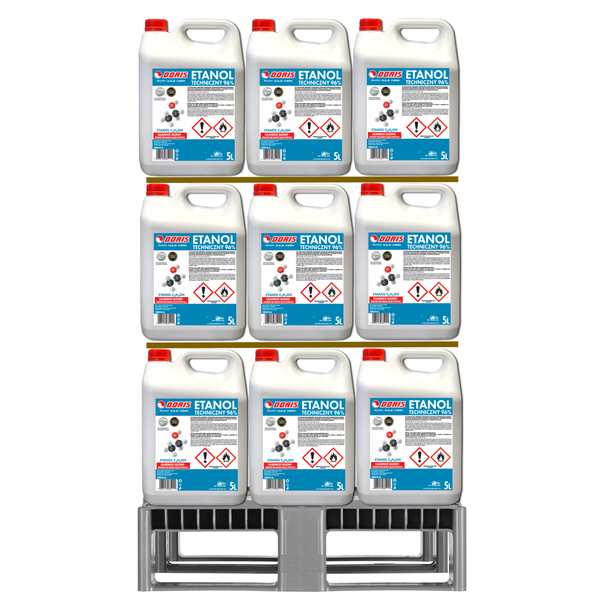 DORIS Etanol techniczny 96% 300L Zestaw 60szt x 5L 
