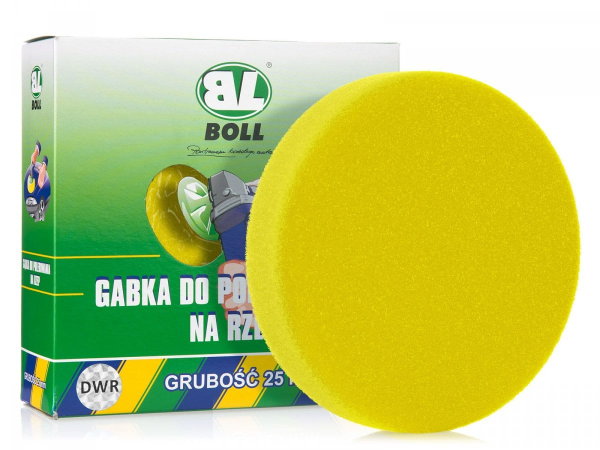 BOLL gąbka do polerowania na rzep 25mm żółta 00301047