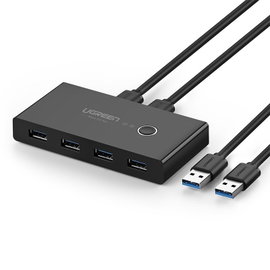 Switch box HUB przełącznik 4x USB 3.2 Gen 1 rozdzielacz USB na dwa komputery