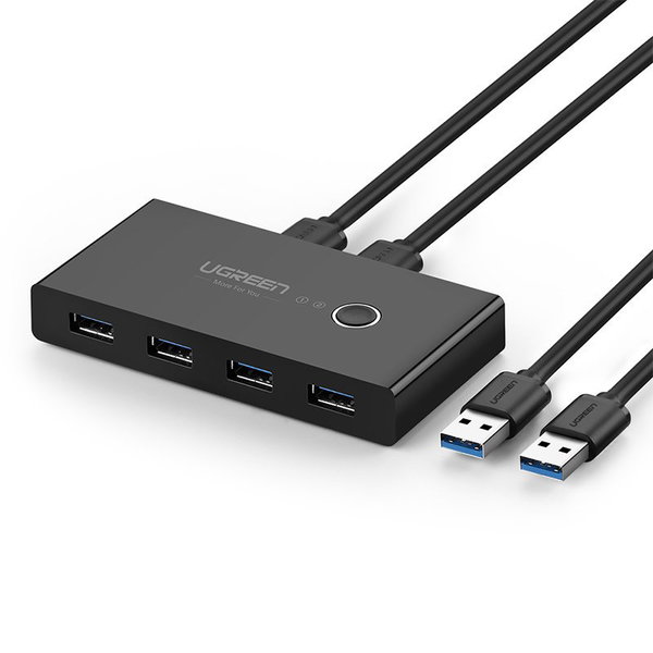 Switch box HUB przełącznik 4x USB 3.2 Gen 1 rozdzielacz USB na dwa komputery