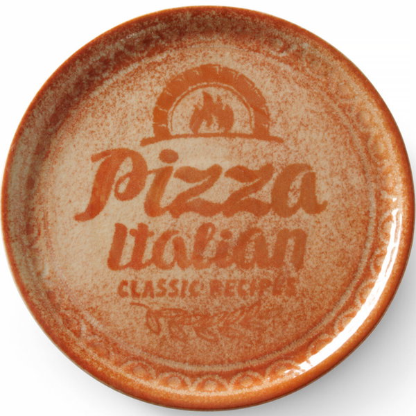Talerz do pizzy z porcelany Recipe Collection Brick Red śr. 31 cm - zestaw 6