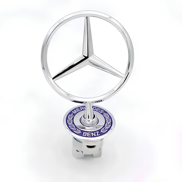 Emblemat znaczka Mercedes metal z grawerem stylowa ozdoba na maskę lub jako