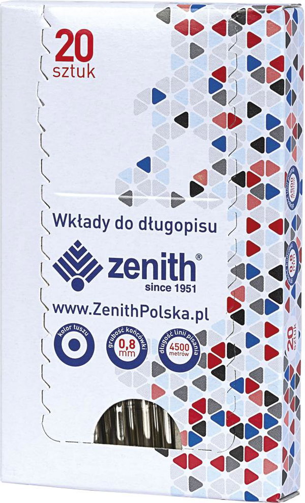 WKŁAD ZENITH 4 NIEBIESKI 0,8MM (20) 11042002 3224