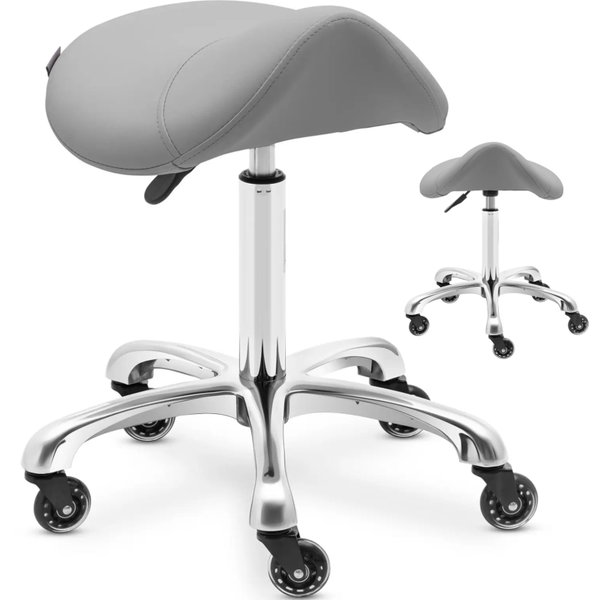 Taboret stołek hoker kosmetyczny siodłowy na kółkach do 150 kg YORK